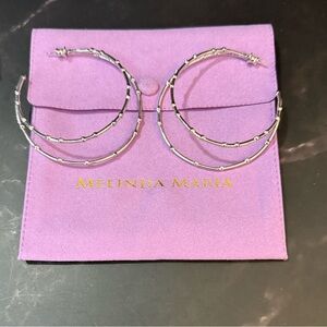 Melinda Maria Big Ass Doubled Hoop Earrings 2.5